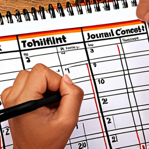 **Image Prompt:** A person joyfully marking off a task on a progress journal with a pen. The background shows a calendar and motivational quotes. Focus on the sense of accomplishment and positive feelings.